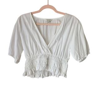 Sim & Sam Linen Blend Crop Top Size Large